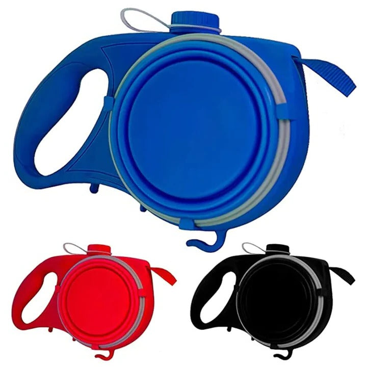 4-in-1 Multifunctional Dog Leash with Water Bottle and Bowl