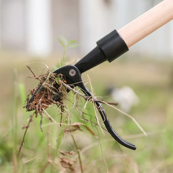Stand Up Weed Puller with Four Claw Root Extraction and Detachable Head