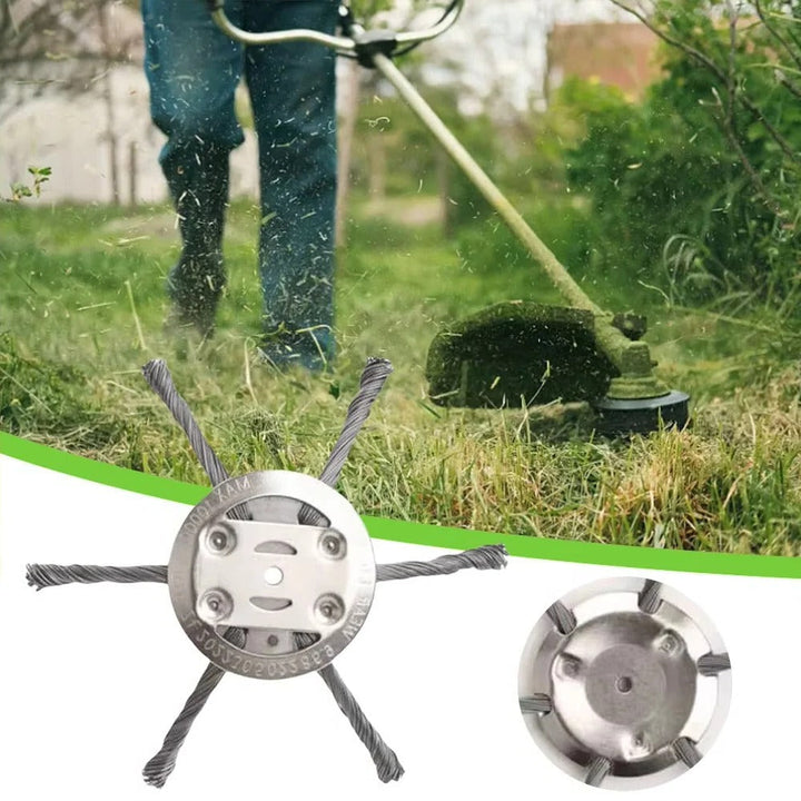Wire Brush Trimmer Head for Weeds, Moss and Rust Removal