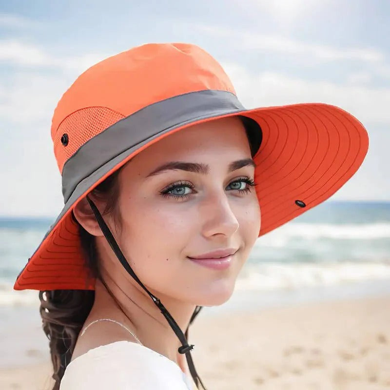 Foldable Sun Hat, UV Protection Fisherman Style with Adjustable Strap