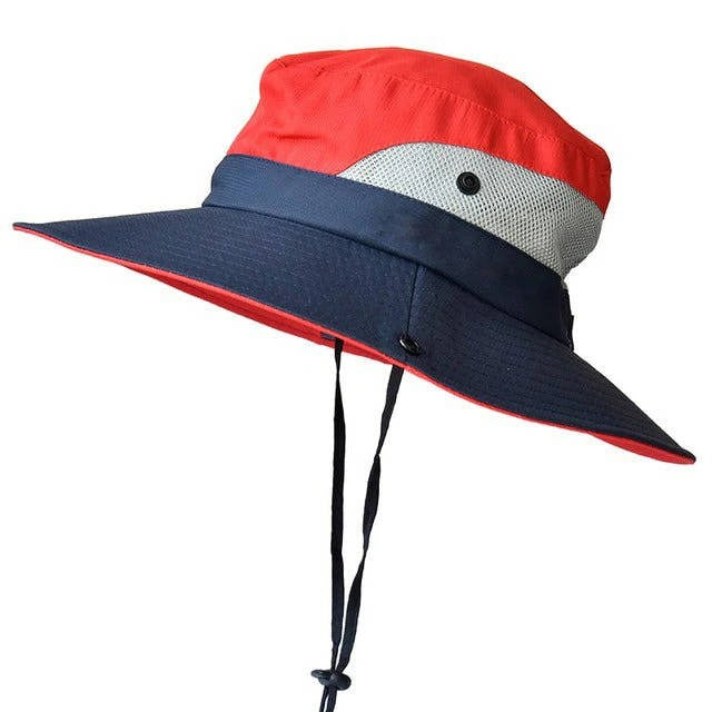 Foldable Sun Hat, UV Protection Fisherman Style with Adjustable Strap