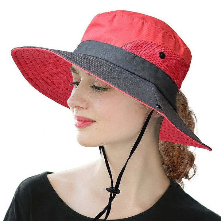 Foldable Sun Hat, UV Protection Fisherman Style with Adjustable Strap