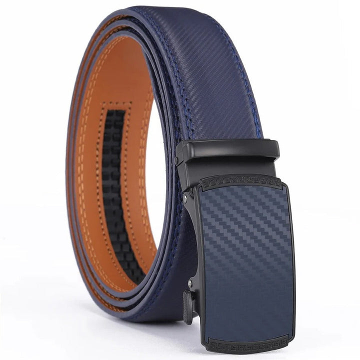 Mens Leather Belt with Automatic Buckle