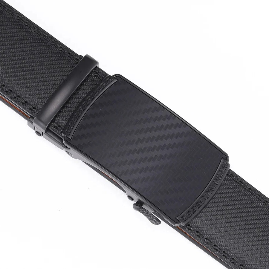 Mens Leather Belt with Automatic Buckle