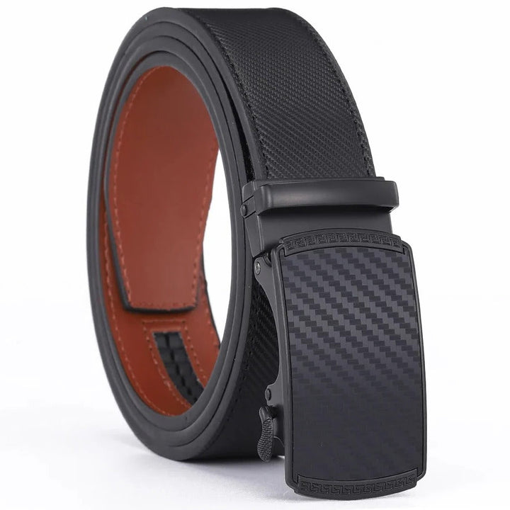 Mens Leather Belt with Automatic Buckle