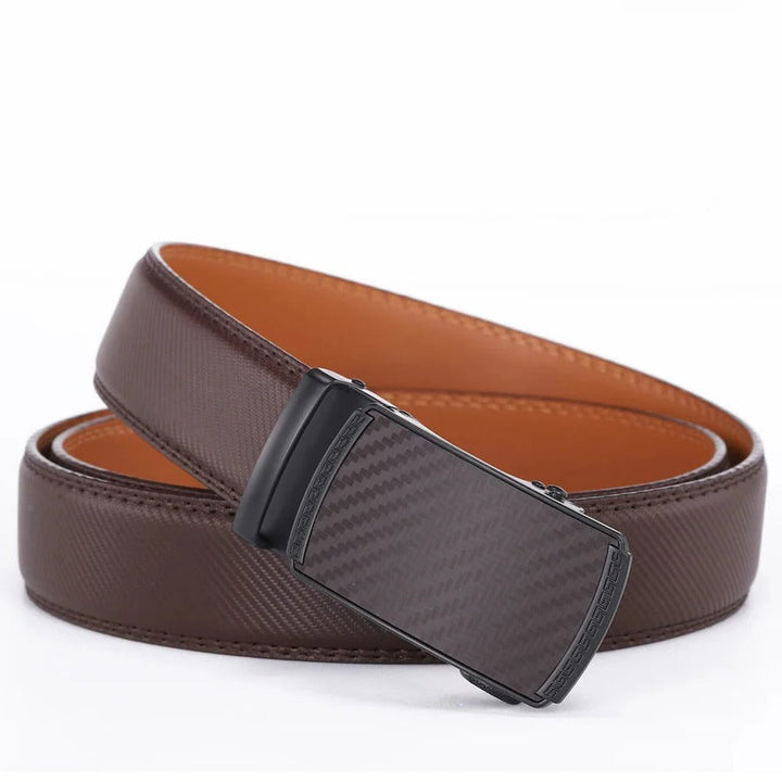 Mens Leather Belt with Automatic Buckle