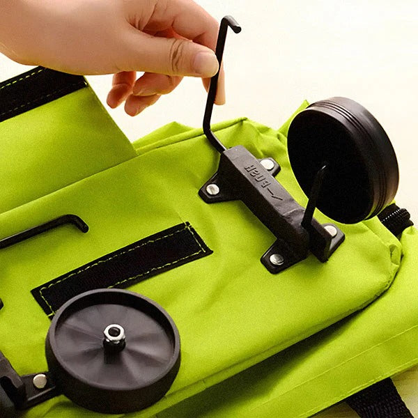 Foldable Shopping Trolley, 2-in-1 Carry Bag and Rolling Cart