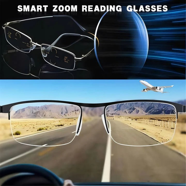 Smart Progressive Reading Glasses with Blue Light and UV Protection