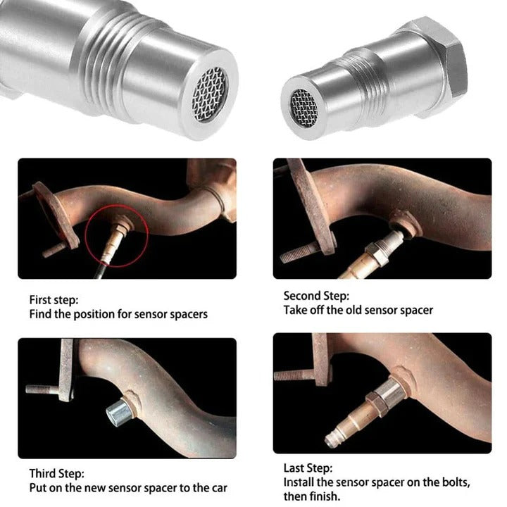 O2 Sensor Extension Adapter with Mini Catalytic Converter