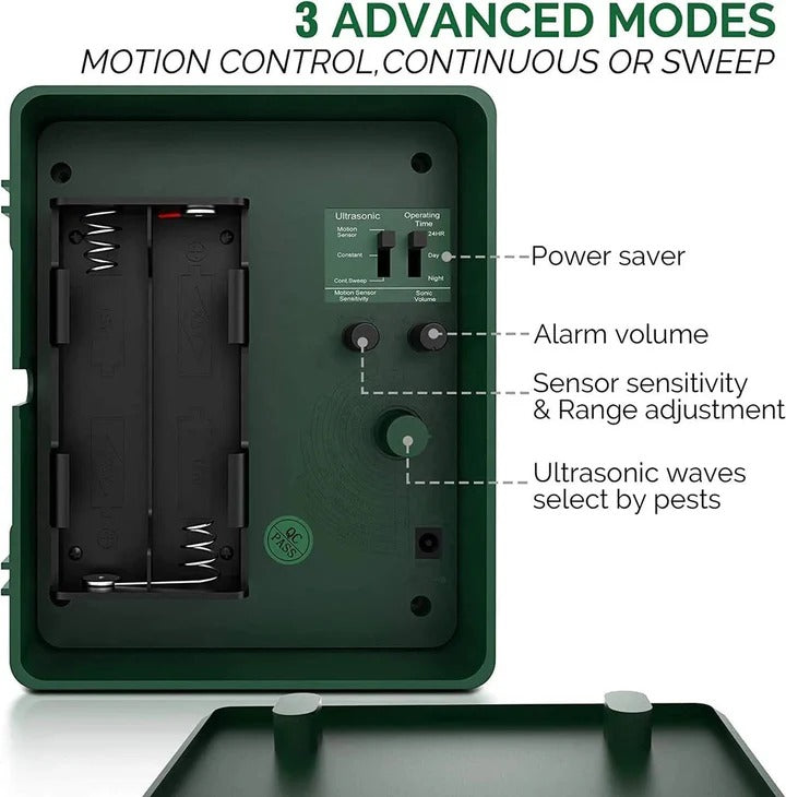 Ultrasonic Bird Deterrent – Solar-Powered Outdoor Device for Woodpeckers