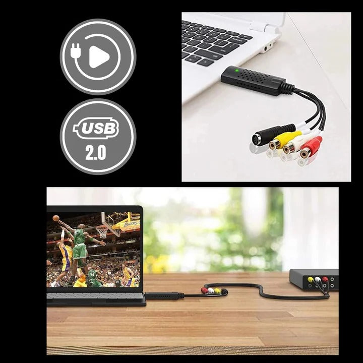 Video Capture Adapter USB 2.0 for PC and Digital Files