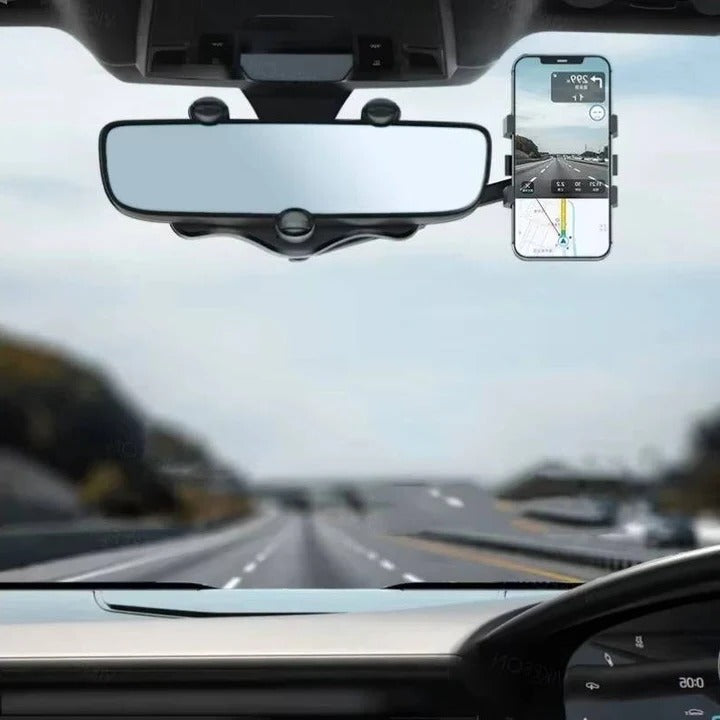Retractable Car Phone Holder for Windshield and Dashboard with Locking Mechanism