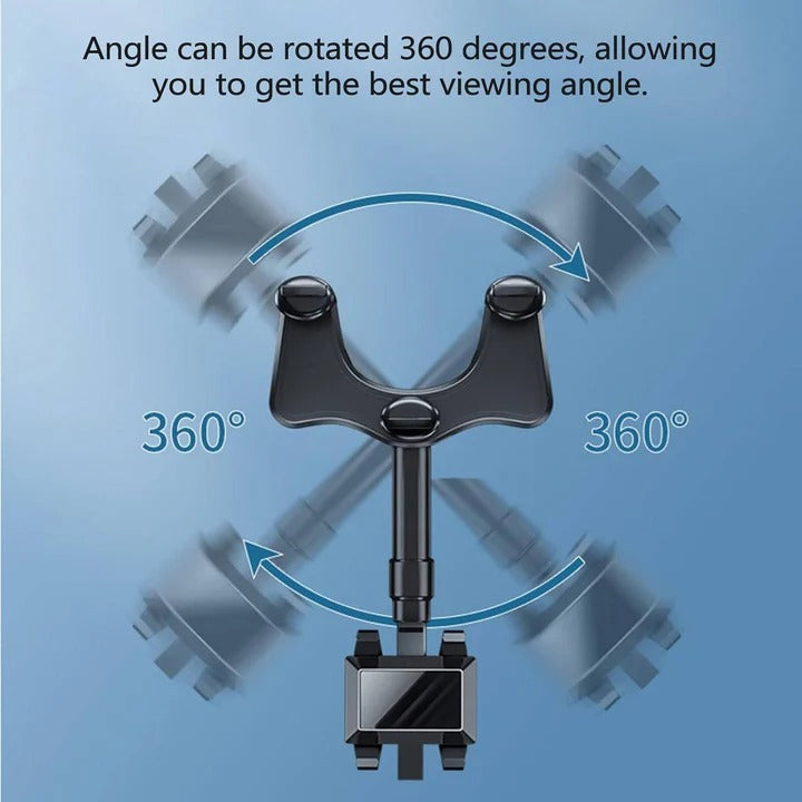 Retractable Car Phone Holder for Windshield and Dashboard with Locking Mechanism