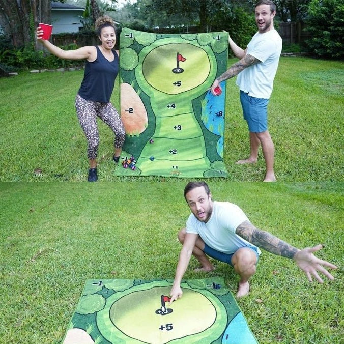 Tabletop Golf Practice Set with Adhesive Target Base