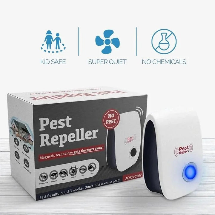 Plug-In Ultrasonic Pest Deterrent with Silent Fly and Insect Control