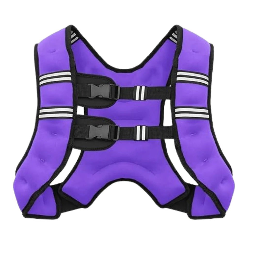 Breathable Weighted Exercise Vest with Reflective Strips for Endurance and Strength Training