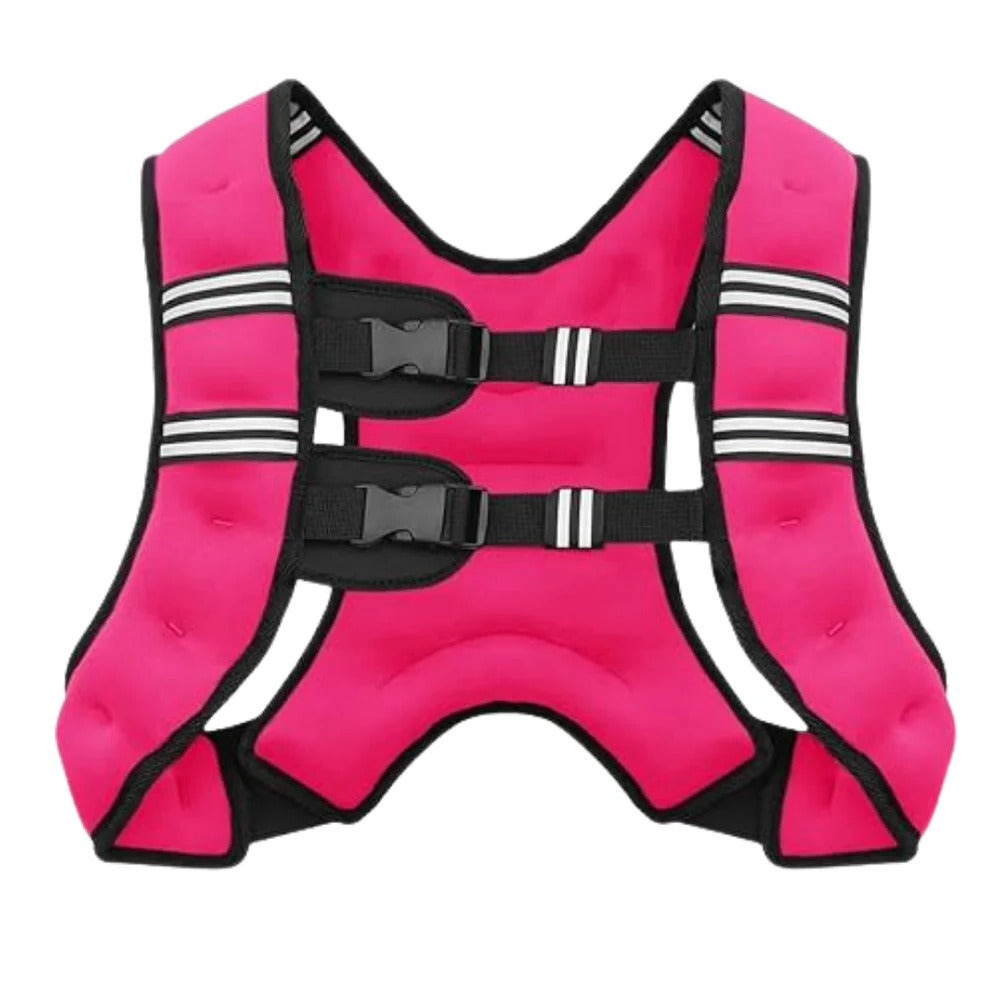 Breathable Weighted Exercise Vest with Reflective Strips for Endurance and Strength Training