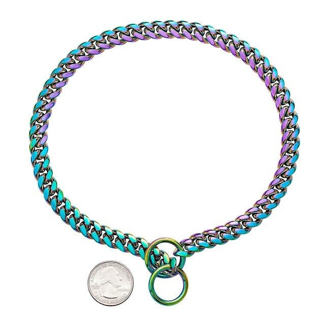 Adjustable Stainless Steel Chain Collar for Dogs