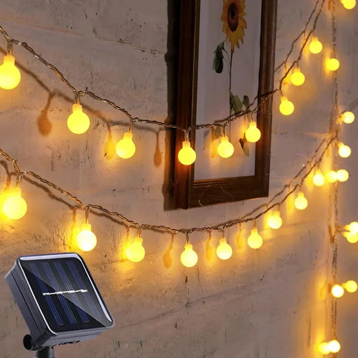 Solar-Powered Fairy Lights For Outdoor Use