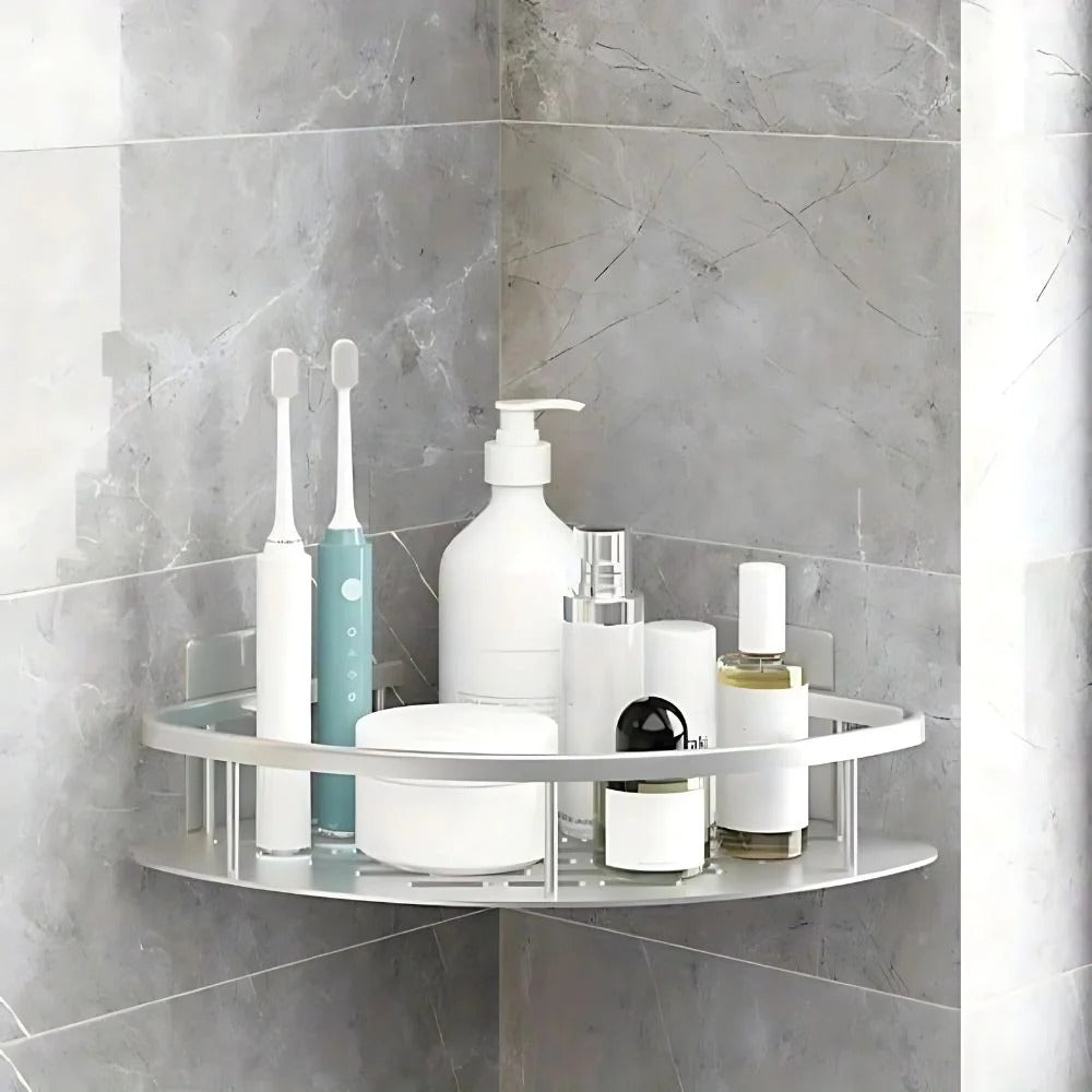Curved Corner Shower Caddy for Bathroom