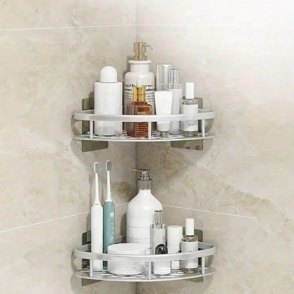 Curved Corner Shower Caddy for Bathroom