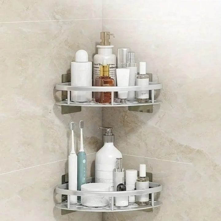 Curved Corner Shower Caddy for Bathroom