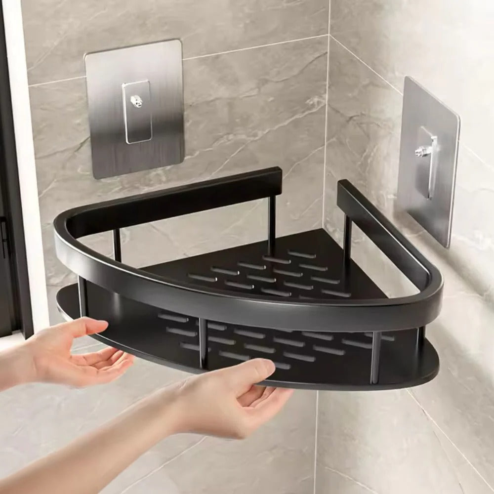Curved Corner Shower Caddy for Bathroom