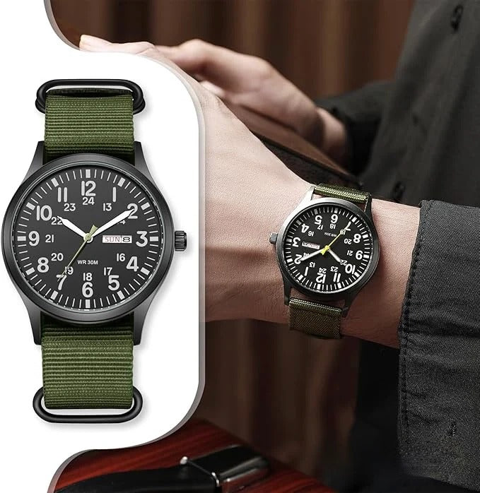 Mens Waterproof Outdoor Watch with Scratch Resistant Case