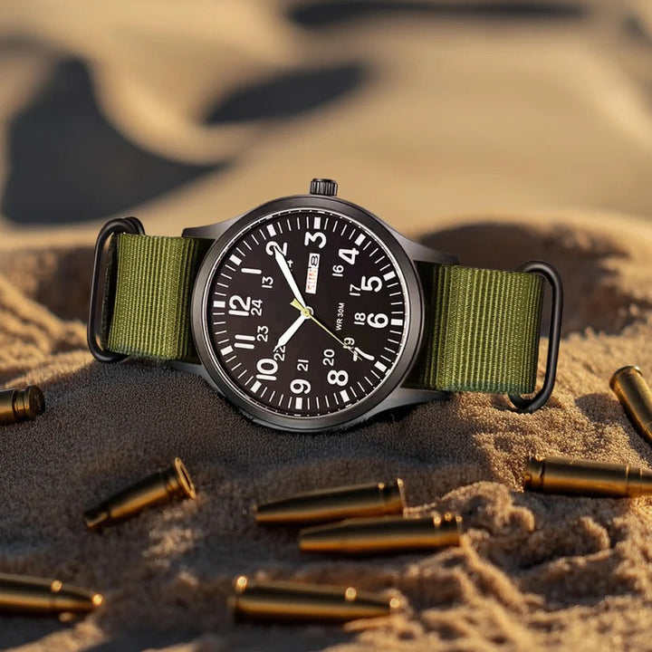 Mens Waterproof Outdoor Watch with Scratch Resistant Case