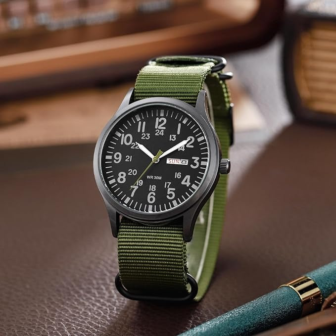 Mens Waterproof Outdoor Watch with Scratch Resistant Case