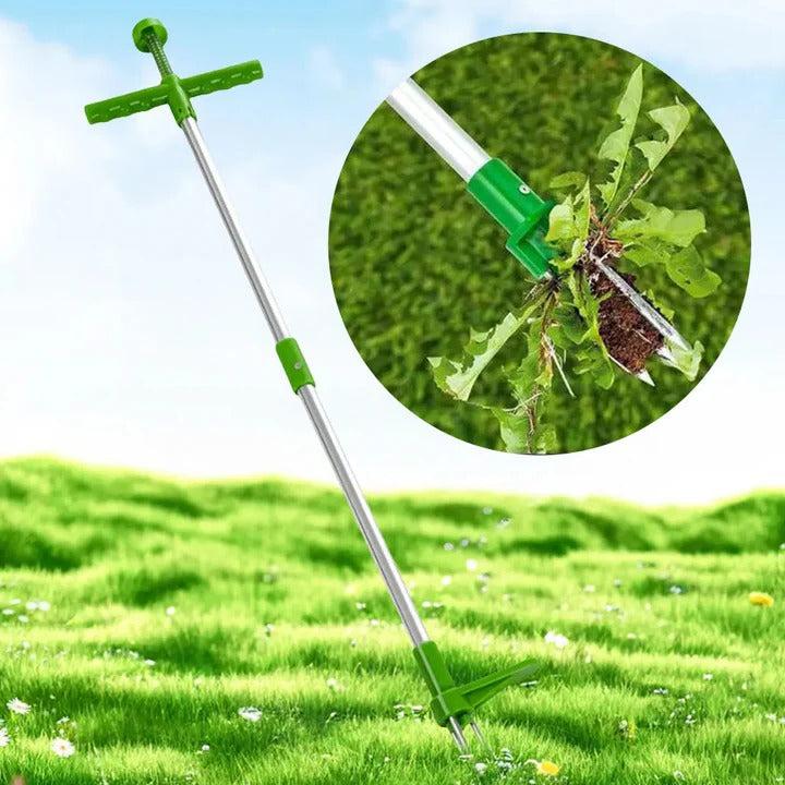 Long Handle Weed Puller Tool with Foot Pedal and Claw Design