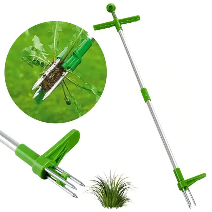 Long Handle Weed Puller Tool with Foot Pedal and Claw Design