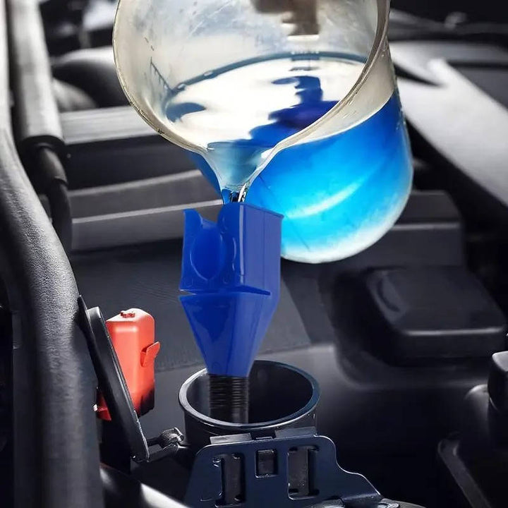 Hands Free Wide Mouth Oil Funnel, Spill Free Fuel Funnel with Flexible Extended Hose for Cars, Trucks and Motorcycles