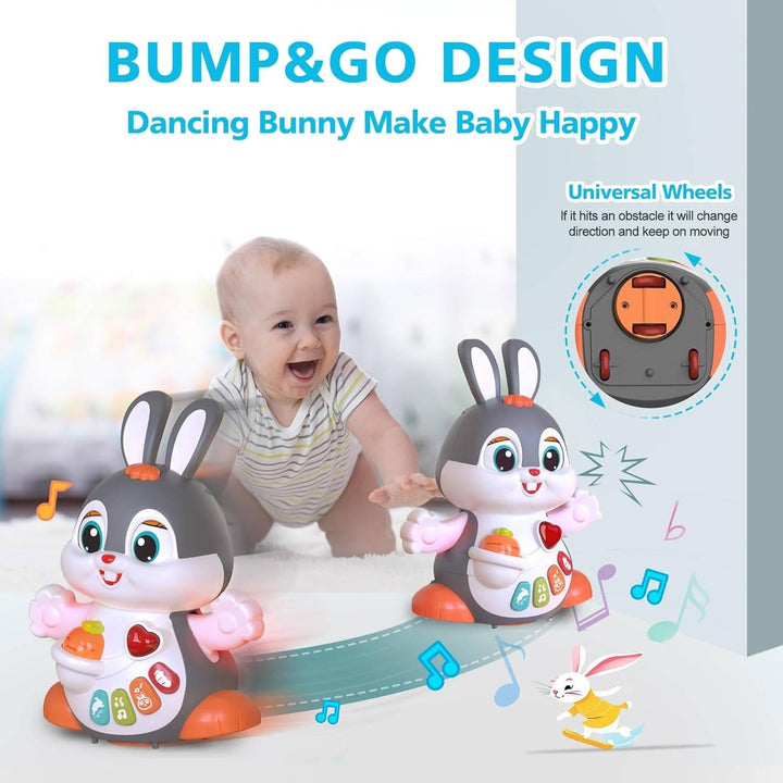 Easter Bunny Musical Toy for 1 and up Year Old, Baby Crawling Toy for 6 12 Months, Easter Gifts for Baby Girls and Boys