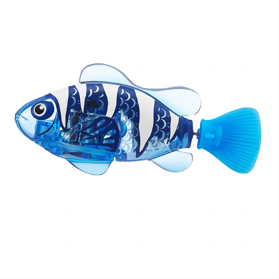 Motion Activated Swimming Fish Cat Toy with Light-Up Lights and Motor Action