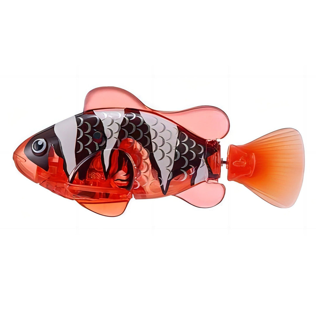 Motion Activated Swimming Fish Cat Toy with Light-Up Lights and Motor Action
