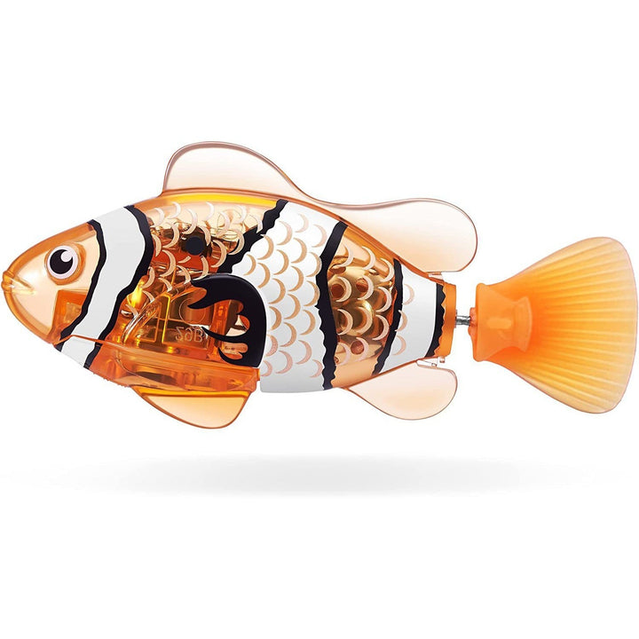 Motion Activated Swimming Fish Cat Toy with Light-Up Lights and Motor Action