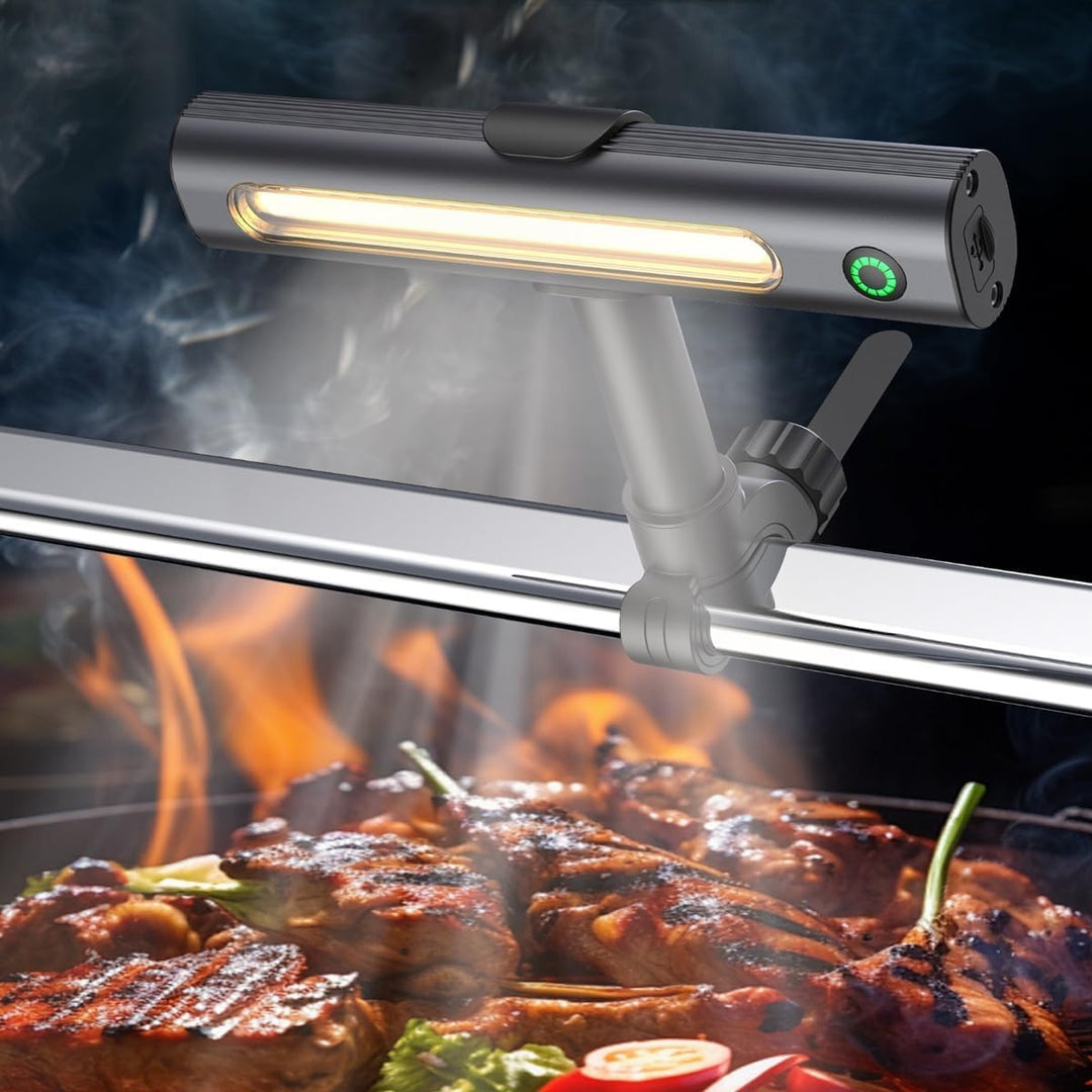 Rechargeable BBQ Grill Light 360 Degree, Magnetic Waterproof USB C Grill Light with 2 Level Brightness for Outdoor Grilling