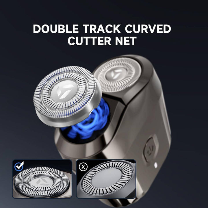 Waterproof Portable Electric Shaver for Men Rotary Razor USB Rechargeable