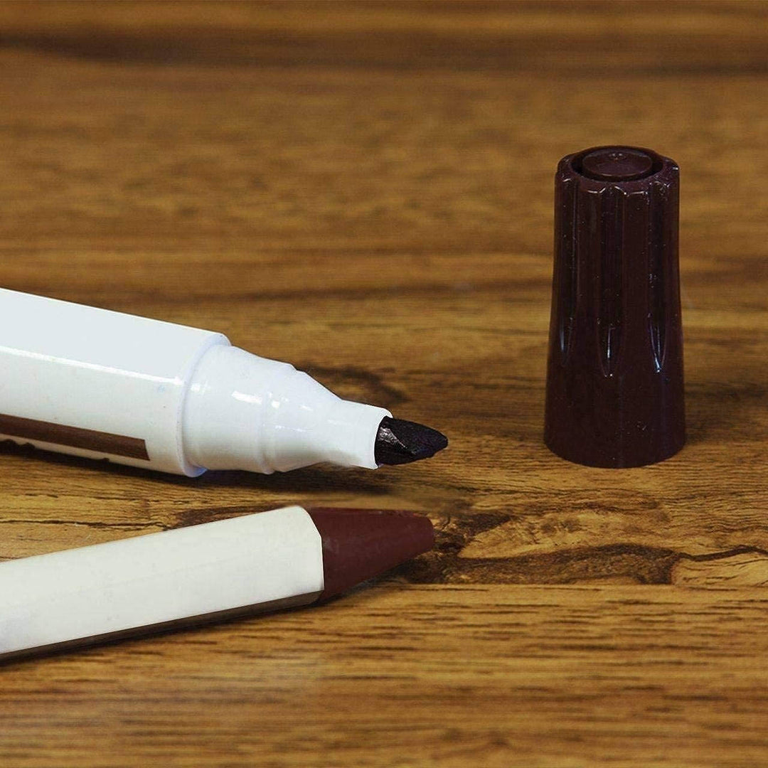13 Piece Furniture Repair Kit, Wood Touch Up Markers and Wax Sticks with Sharpener for Scratches, Floors, Tables, and Cabinets
