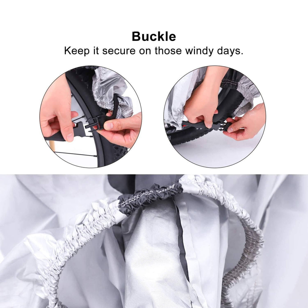 Electric Bike Cover Waterproof Outdoor, UV Dustproof Rain Protection Support