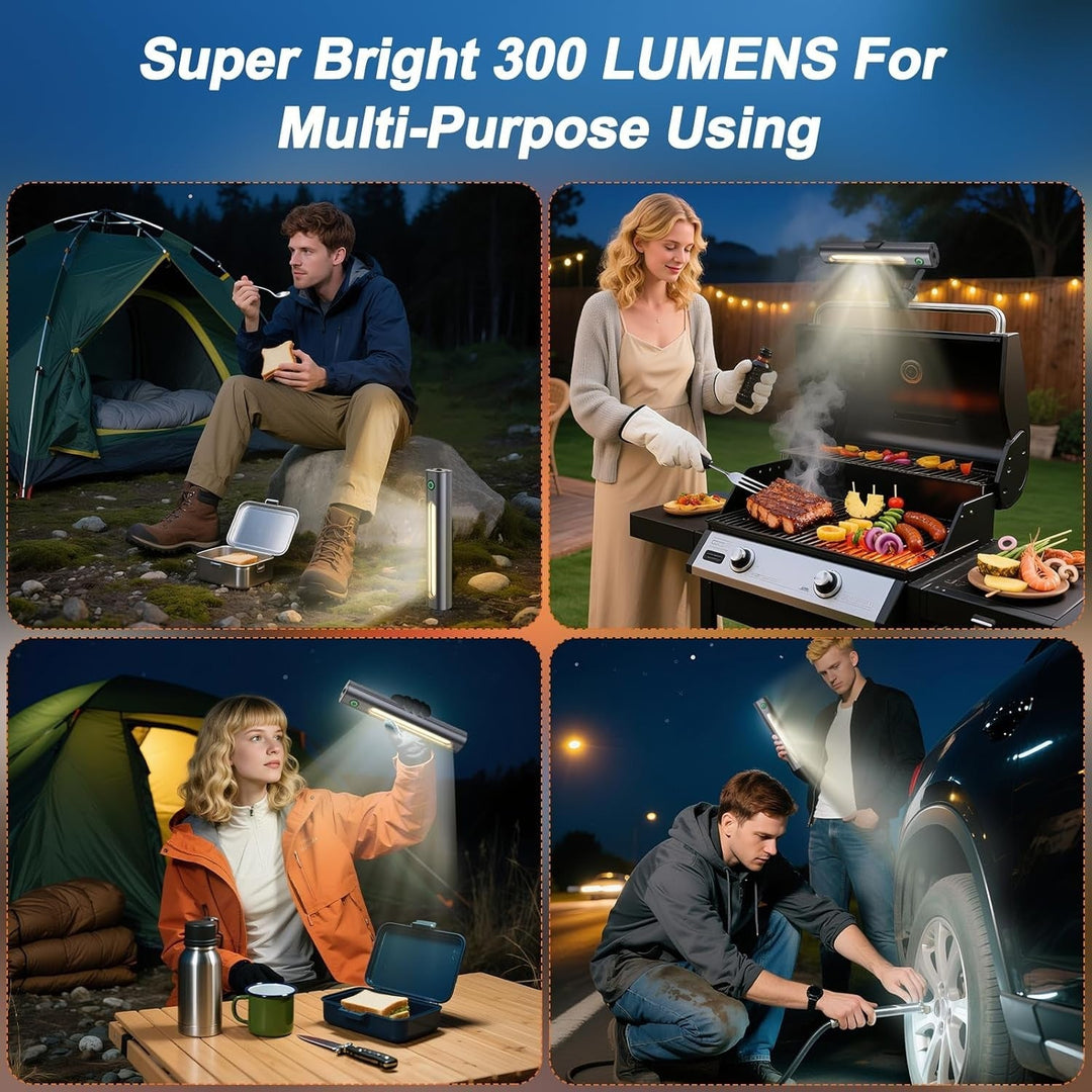 Rechargeable BBQ Grill Light 360 Degree, Magnetic Waterproof USB C Grill Light with 2 Level Brightness for Outdoor Grilling