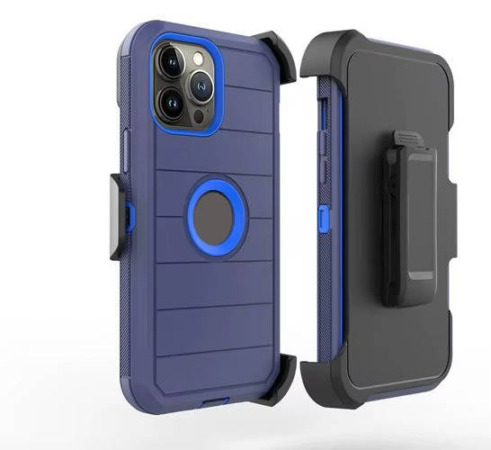 Shockproof Defender Case for iPhone 15 16 17 Pro Max, Heavy Duty 4 Layer Phone Case with Holster Kickstand