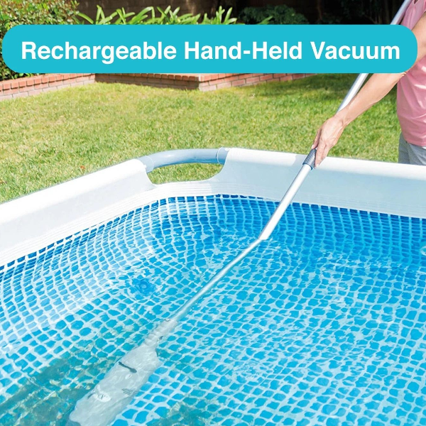 Cordless Handheld Pool Vacuum with Brush Attachments for Above Ground Pools