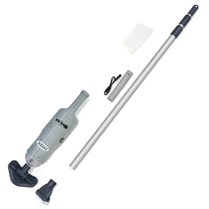 Cordless Handheld Pool Vacuum with Brush Attachments for Above Ground Pools