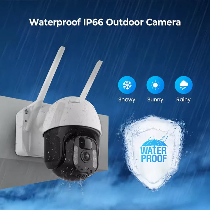 2K Solar-Powered WIFI PTZ Camera with Auto-Tracking and Night Vision