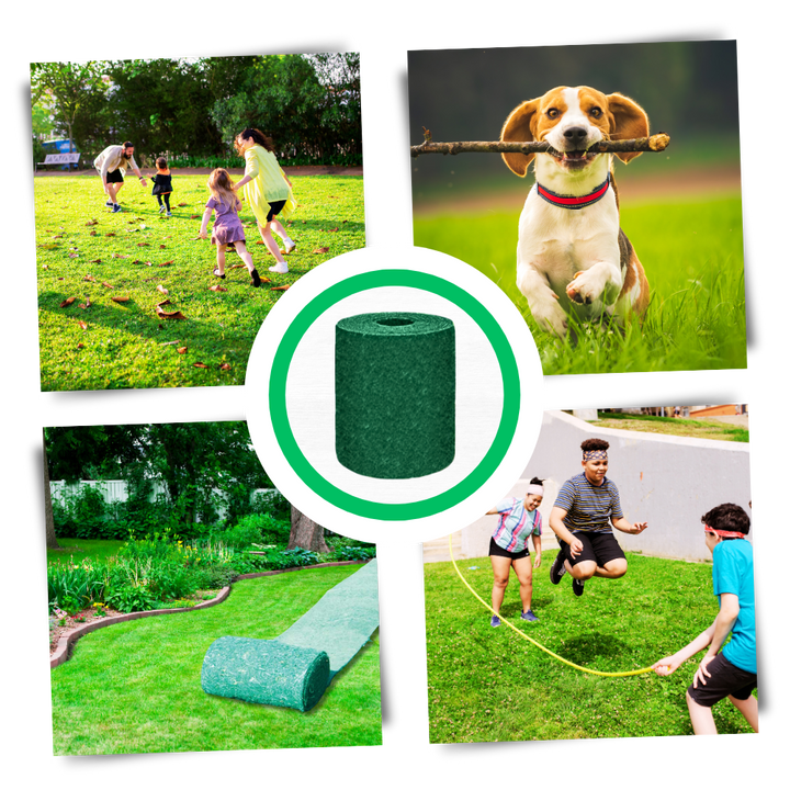 Grass Seed Mat with Embedded Fertilizer and Moisture Retention Fabric