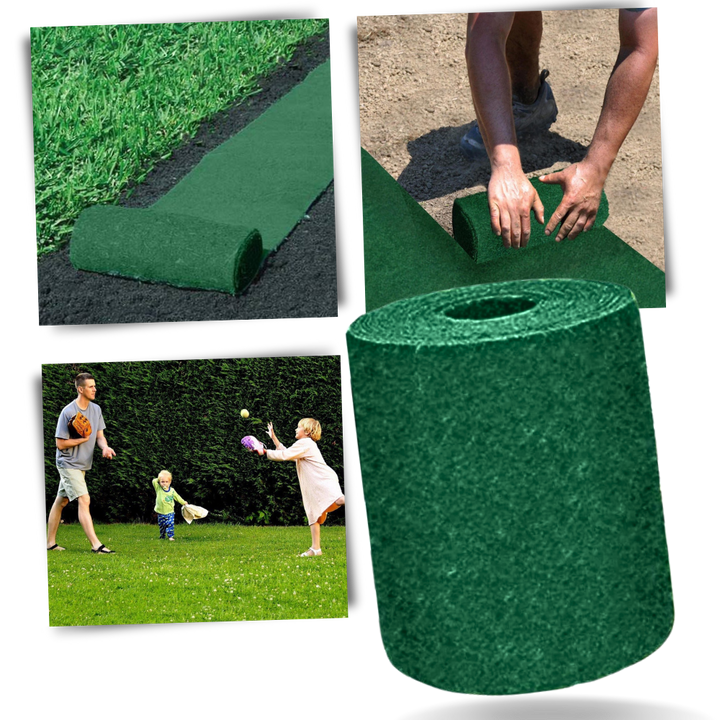 Grass Seed Mat with Embedded Fertilizer and Moisture Retention Fabric
