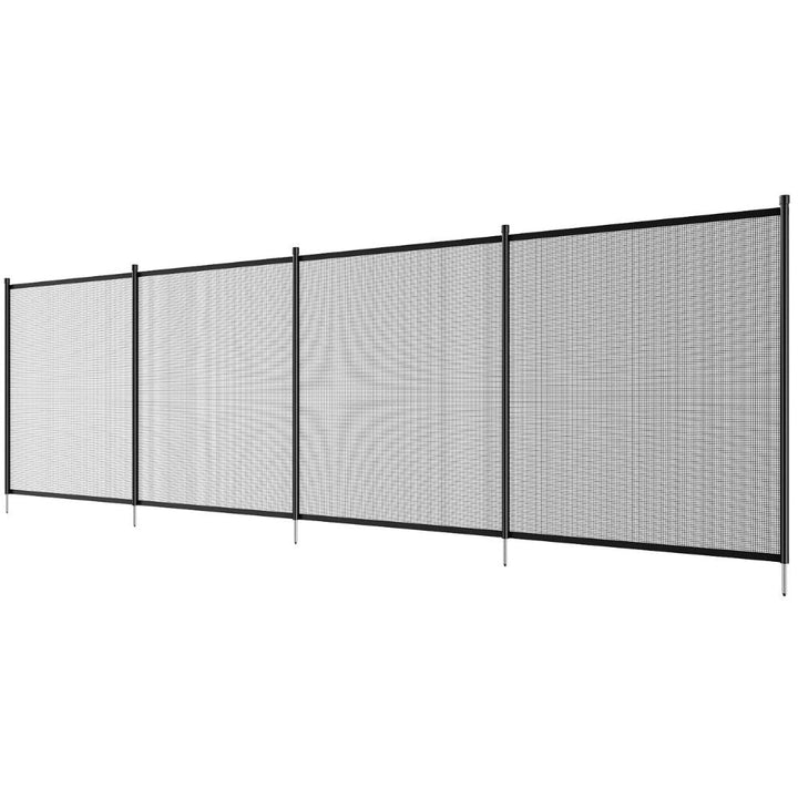 Pool Safety Fence with Teslin PVC Mesh and Rust Resistant Poles for Inground Pools