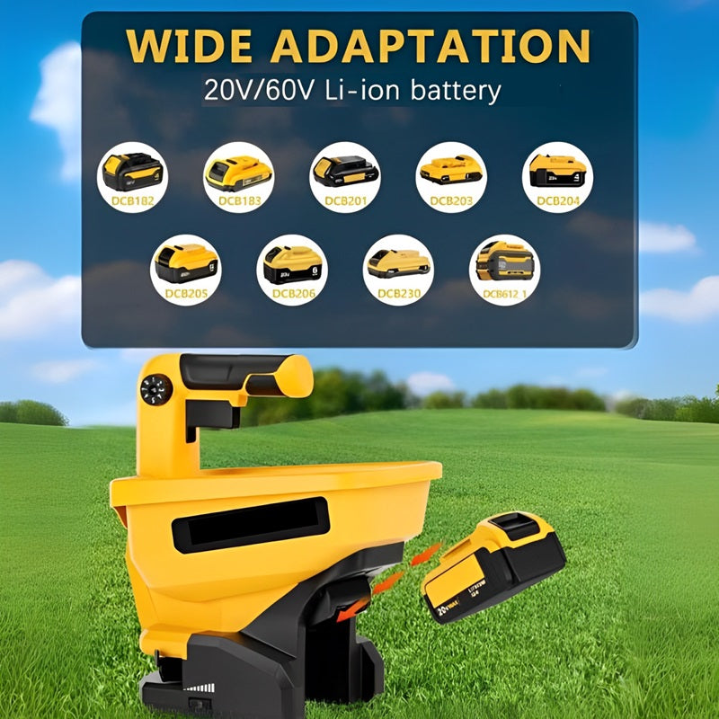 Cordless Fertilizer Spreader for Dewalt 20V and 60V Li-ion Battery